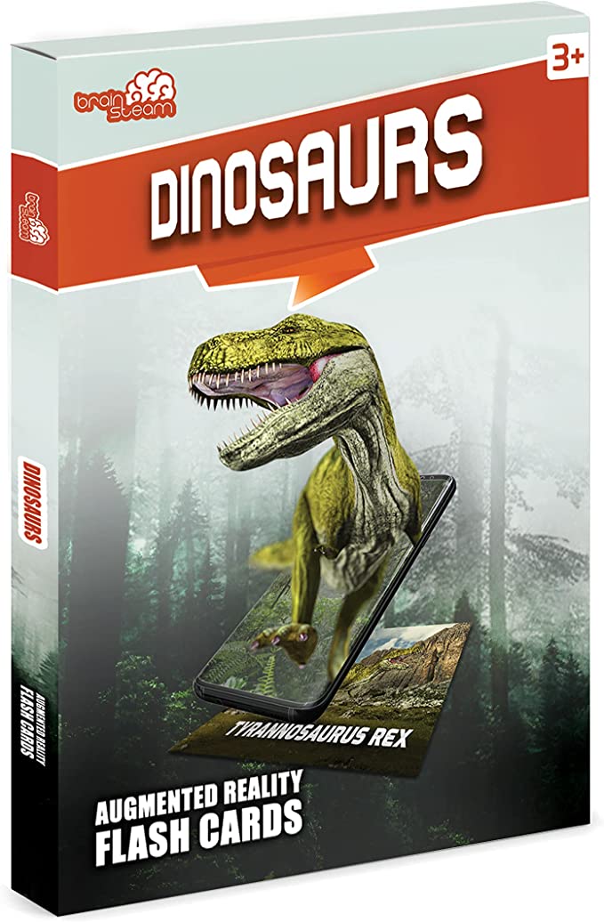 Dinosaur Flash Cards - 4D Augmented Reality Flash Cards - Bold Pack - Brainsteam Education