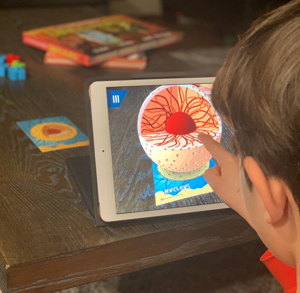 Planets, Cells, Dinosaur & Landmarks Flash Cards - 4D Augmented Reality Flash Cards - Adventure Bundle Set - Brainsteam Education