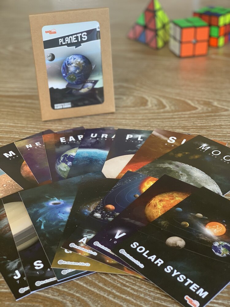 Planets, Cells, Dinosaur & Landmarks Flash Cards - 4D Augmented Reality Flash Cards - Adventure Bundle Set - Brainsteam Education