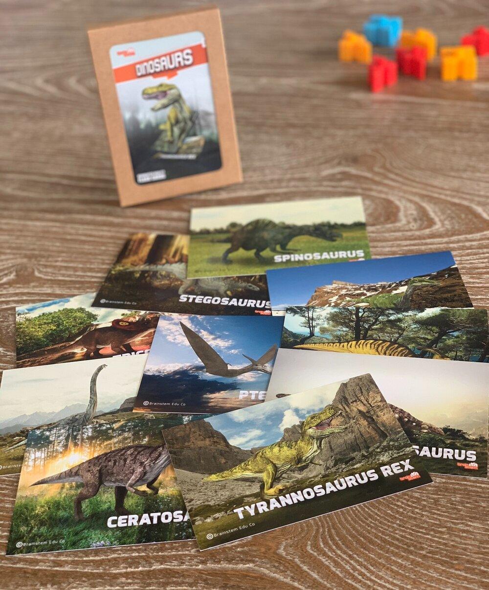Planets, Cells, Dinosaur & Landmarks Flash Cards - 4D Augmented Reality Flash Cards - Adventure Bundle Set - Brainsteam Education