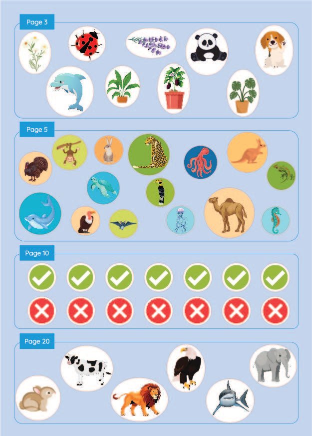 Augmented Reality Activity Sticker for Animals and Plants Book - Planetary Book Series - Brainsteam Education