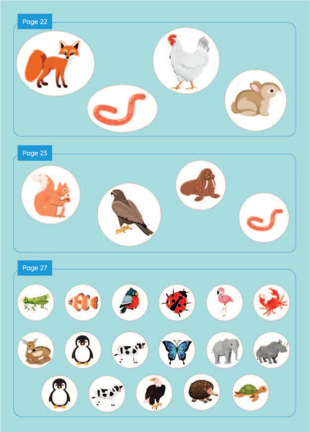 Augmented Reality Activity Sticker for Animals and Plants Book - Planetary Book Series - Brainsteam Education