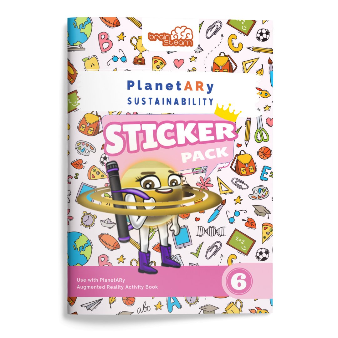 Augmented Reality Activity Sticker for Sustainability Book - Planetary Book Series - Brainsteam Education