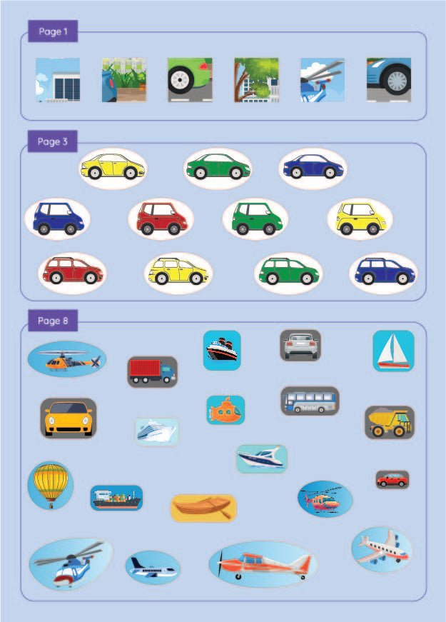 Augmented Reality Activity Sticker for Vehicles Book - Planetary Book Series - Brainsteam Education