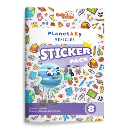 Augmented Reality Activity Sticker for Vehicles Book - Planetary Book Series - Brainsteam Education