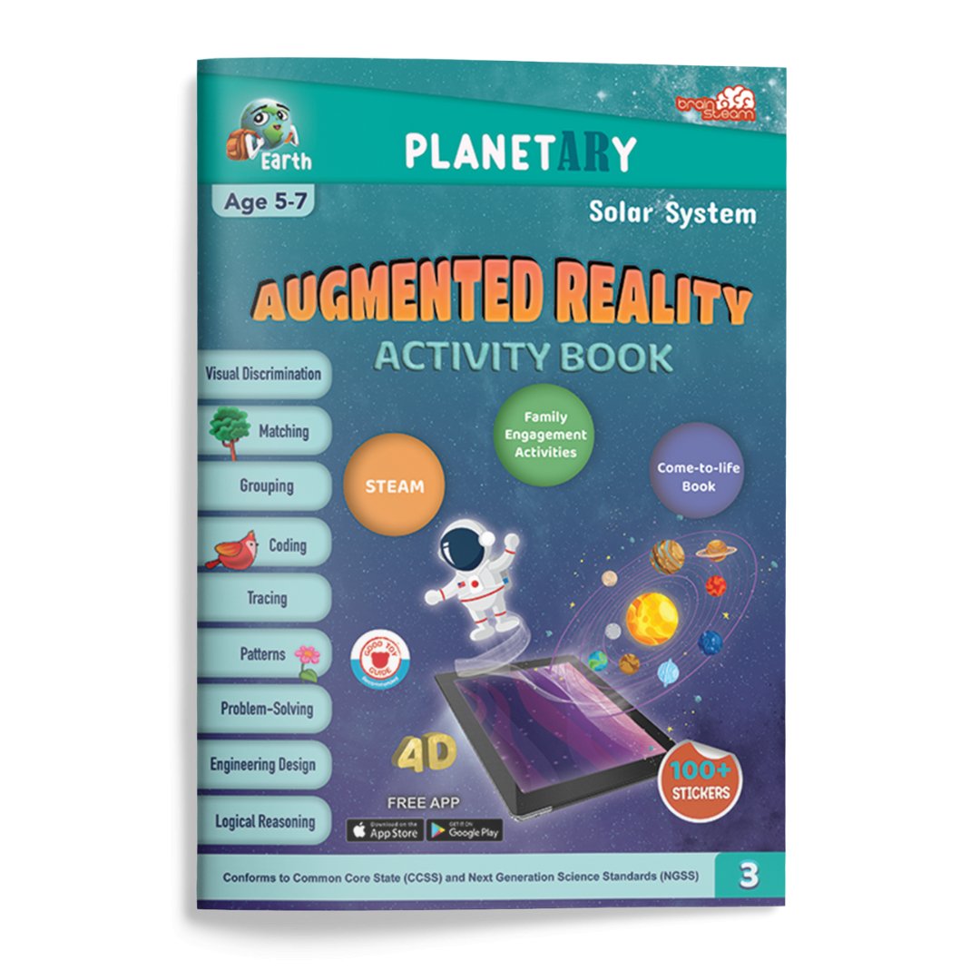 Augmented Reality Activity Book: Solar System Paperback - Brainsteam Education