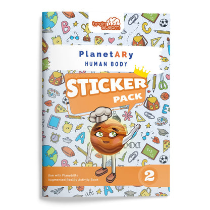 Augmented Reality Activity Sticker for Human Body Book - Planetary Book Series - Brainsteam Education