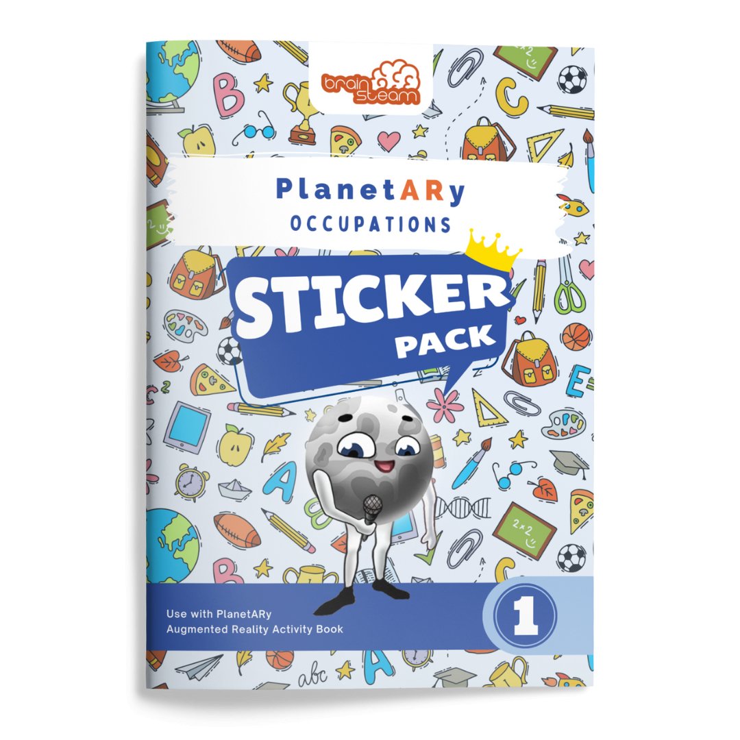 Augmented Reality Activity Sticker for Occupations Book -Planetary Book Series - Brainsteam Education