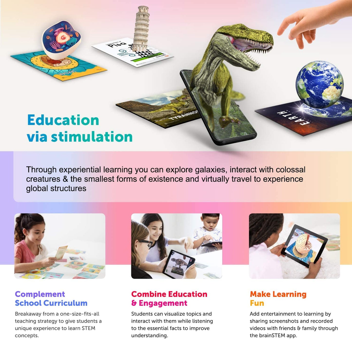 Flash Cards - 4D Augmented Reality Flash Cards - Explorers Bundle Set - Brainsteam Education
